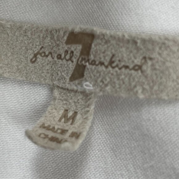 7 FOR ALL MANKIND Women's White Blouse Button Down Size M - Picture 8 of 11